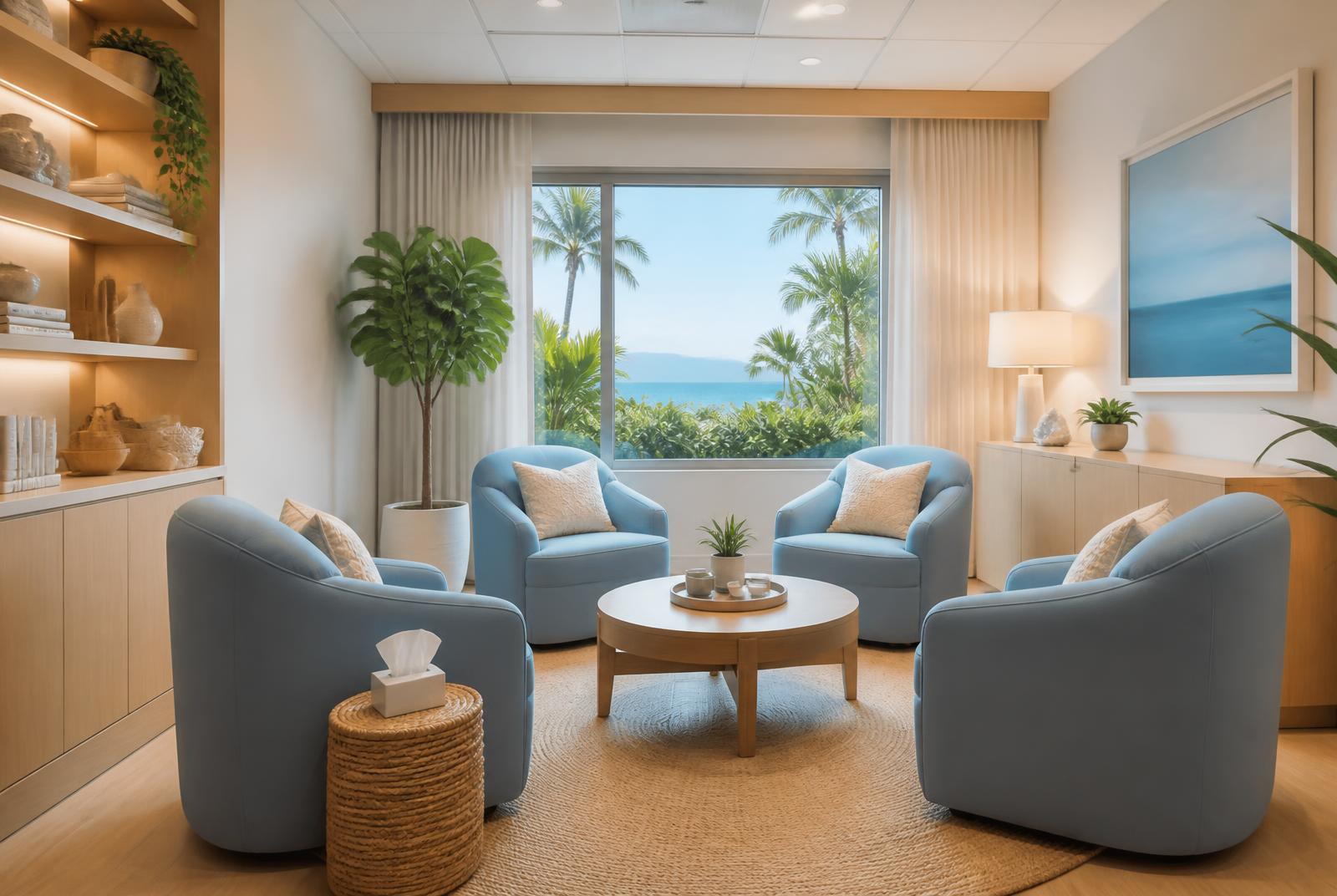Calm retreat-style therapy room used for online ADHD counseling in Idaho with clinical psychologist Dr. Phillip D. Rios
